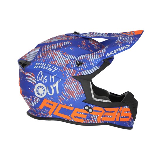 CASCO ACERBIS LINEAR GRIS Y AZUL